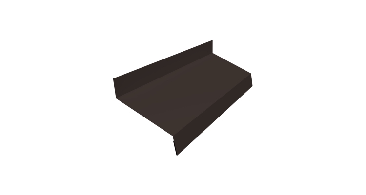 Отлив простой 50 0,5 Atlas X с пленкой RR 32 темно-коричневый (2м)