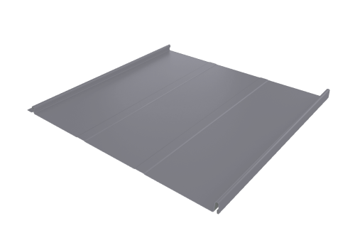 Фальц двойной стоячий Line Grand Line 0,45 PE с пленкой на замках RAL 7004 сигнальный серый