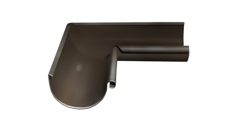 Угол желоба внутренний Grand Line PU 90 гр 125 мм RR 32 темно-коричневый