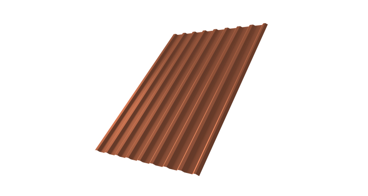 Профнастил С20R 0,5 Satin Мatt RAL 8004 терракота