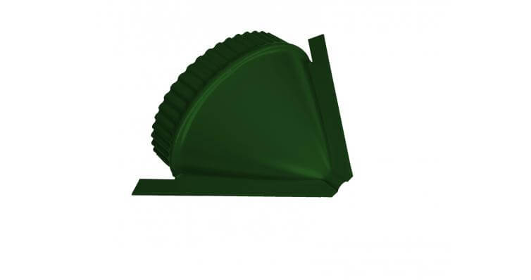 Заглушка конусная для полукруглого конька PE RAL 6002 лиственно-зеленый