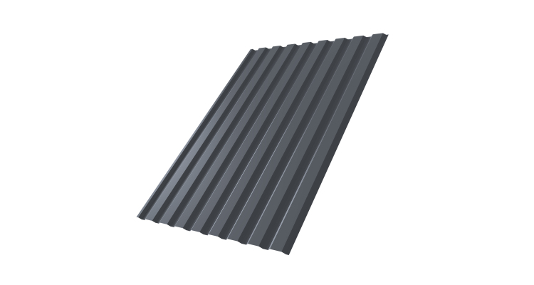 Профнастил С20А 0,45 PE-Double RAL 7024 мокрый асфальт