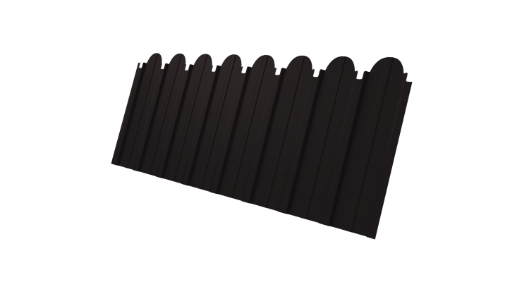 Профнастил С10A фигурный 0,45 Drap RAL 9005 черный