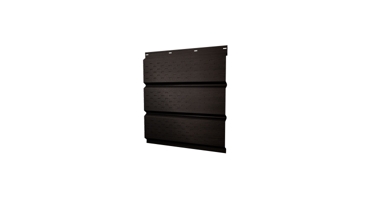 Софит металлический полная перфорация 0,45 Print Elite с пленкой Coffee Wood TwinColor