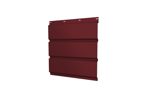 Софит металлический центральная перфорация 0,4 PE с пленкой RAL 3005 красное вино