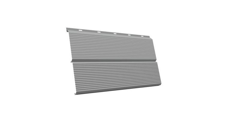 ЭкоБрус 0,345 Gofr GL 0.45 PE с пленкой RAL 9006 бело-алюминиевый