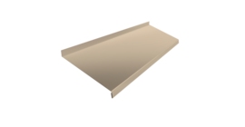 Отлив простой 200 0,5 Satin с пленкой RAL 1015 светлая слоновая кость (2м)