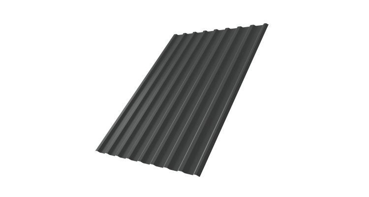 Профнастил С20R 0,5 Satin Matt TX RAL 7016 антрацитово-серый