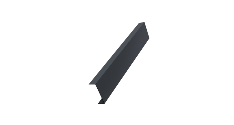 Декоративная накладка на столб универсальная 62х55 для забора жалюзи 0,45 PE-Double RAL 7024 мокрый асфальт (2,5м)