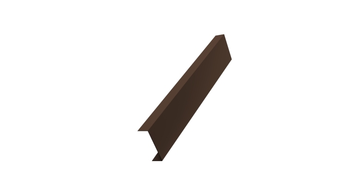 Декоративная накладка на столб универсальная 60х60 для забора жалюзи 0,45 PE-Double RAL 8017 шоколад (1,8м)