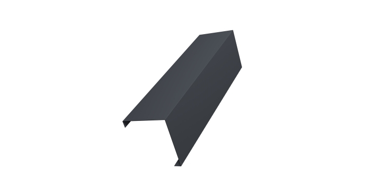 Декоративная накладка на столб универсальная угловая 60х60 для забора жалюзи 0,45 PE-Double RAL 7024 мокрый асфальт (1,8м)