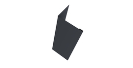 Нащельник для калиток и ворот 25х35 жалюзи Milan, Tokyo, Palermo 0,45 PE-Double RAL 7024 мокрый асфальт (L2,5)