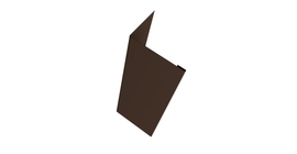 Нащельник для калиток и ворот 25х35 жалюзи Milan, Tokyo, Palermo 0,45 PE-Double RAL 8017 шоколад (L2,0)