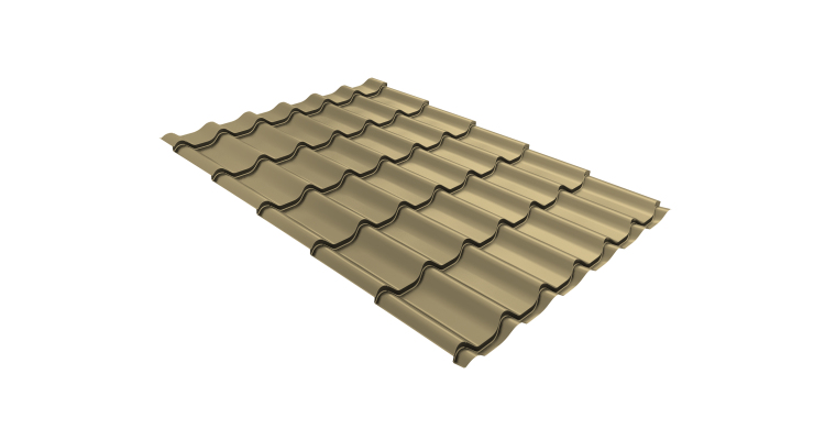 Металлочерепица классик Grand Line 0,45 PE RAL 1014 слоновая кость