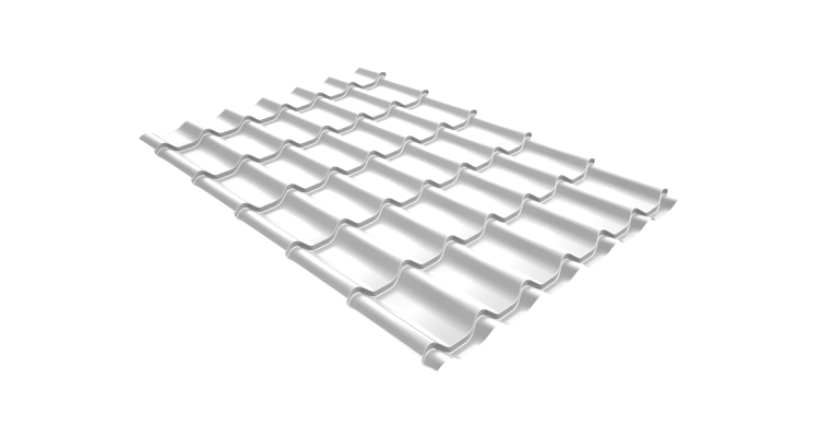 Металлочерепица классик 0,4 PE RAL 9003 сигнальный белый