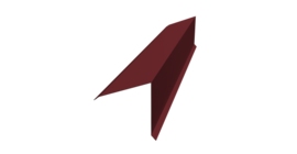 Планка конька односкатной кровли 160x160 - 0.4 мм PE с пленкой RAL 3005 красное вино (3м)