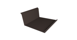 Планка примыкания нижняя 20х122х260х15 0,45 Drap ST RR 32 темно-коричневый (3м)
