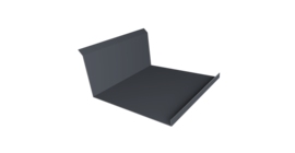 Планка примыкания нижняя 20х122х260х15 0,5 Rooftop Бархат RAL 7024 мокрый асфальт (2м)