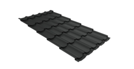 Металлочерепица квинта плюс 0,45 Drap ST RAL 7016 антрацитово-серый