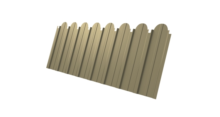 Профнастил C10A фигурный 0,4 PE RAL 1014 слоновая кость