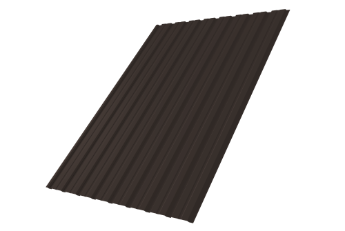 Профнастил С10B 0.5 Satin Matt TX RR 32 темно-коричневый