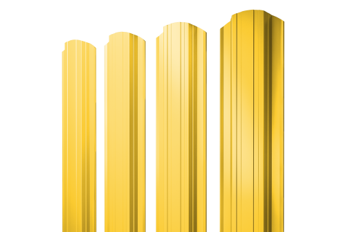 Штакетник Прямоугольный фигурный 0,45 PE RAL 1018 цинково-желтый
