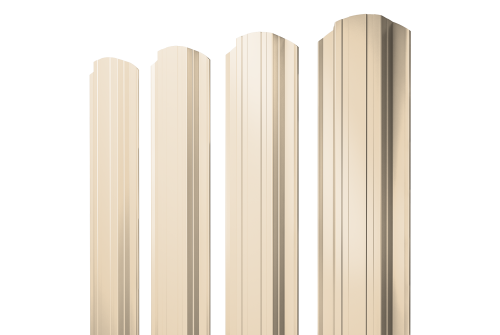 Штакетник Прямоугольный фигурный 0,5 Satin RAL 1015 светлая слоновая кость