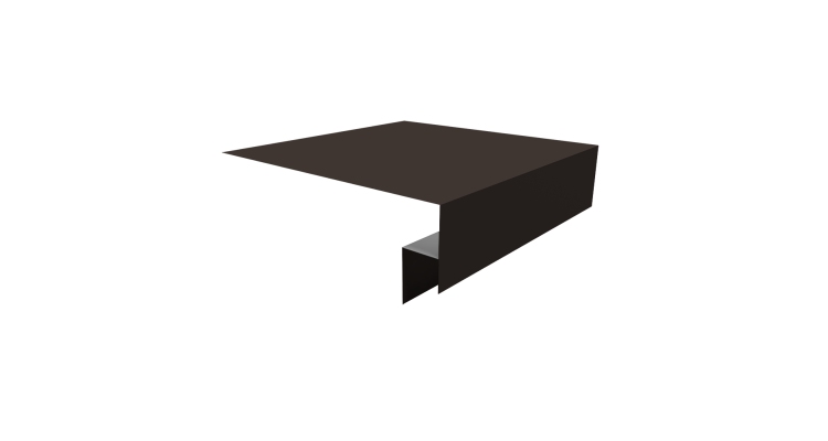 Планка околооконная сложная Блок-хаус new 200х50х27 0,5 Satin с пленкой RR 32 темно-коричневый (3м)