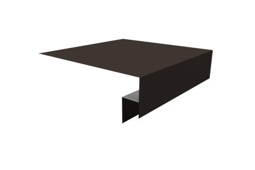 Планка околооконная сложная Блок-хаус new 200х50х27 0,5 Satin с пленкой RR 32 темно-коричневый (3м)