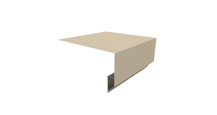 Планка околооконная сложная Блок-хаус new 250х75х27 0,5 Satin с пленкой RAL 1015 светлая слоновая кость (3м)