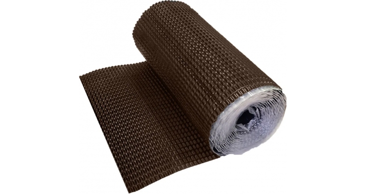 Лента для примыкания гофрированная алюминиевая Optima коричневая, 280 мм, 2.5м