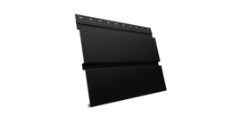 Софит металлический Квадро Брус без перфорации 0,5 Satin Matt TX с пленкой RAL 9005 черный