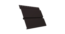 Софит металлический Квадро Брус с перфорацией 0,5 Satin Matt TX с пленкой RAL 9005 черный