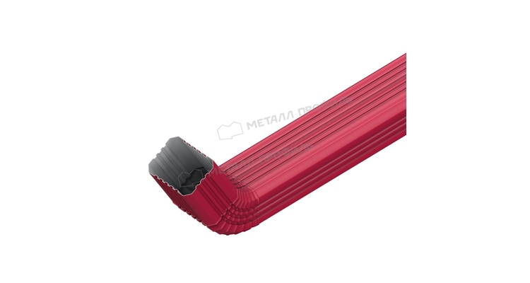 Труба водосточная с коленом Металл Профиль БЮДЖЕТ 76х102х1000 RAL 3005