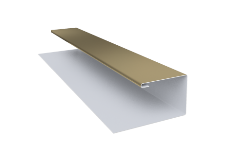 Планка П-образная Экобрус Grand Line 0,45 PE с пленкой RAL 1014 слоновая кость (3м)