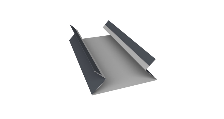 Планка угла внутреннего составная верхняя 0,5 Drap RAL 7024 мокрый асфальт (2м)