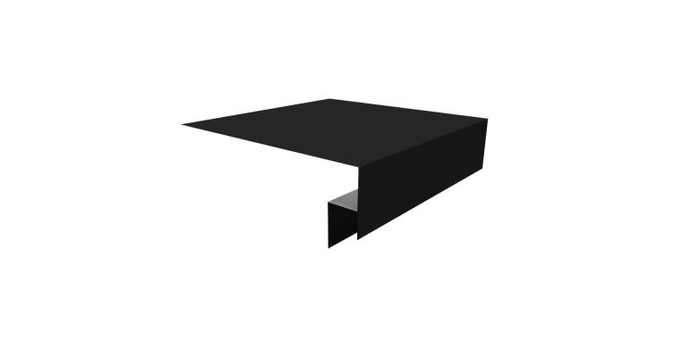 Планка околооконная сложная Экобрус Grand Line 200х50х25 0,5 Satin с пленкой RAL 9005 черный (2м)