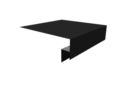 Планка околооконная сложная Экобрус Grand Line 250х50х25 0,5 Drap TX RAL 9005 черный (2м)