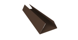 Планка стыковочная составная нижняя 0,45 Drap TwinColor RAL 8017 шоколад (2м)