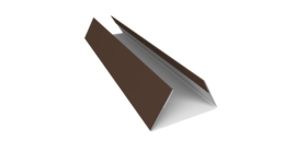 Планка стыковочная составная нижняя 0,5 Satin с пленкой RAL 8017 шоколад (3м)