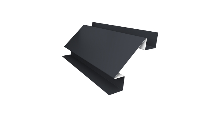 Угол внутренний сложный 75мм 0,45 Drap ST RAL 7024 мокрый асфальт (3м)