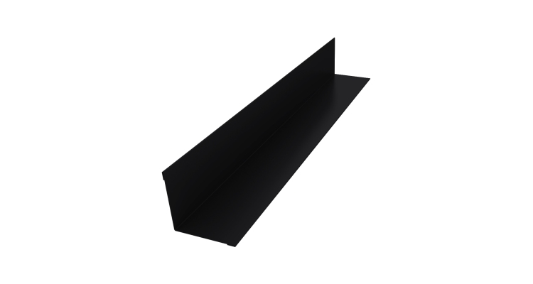 Угол внутренний 30х30 0,45 PE с пленкой RAL 9005 черный (2м)