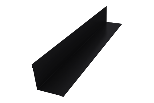 Угол внутренний 30х30 0,5 Satin с пленкой RAL 9005 черный (2м)