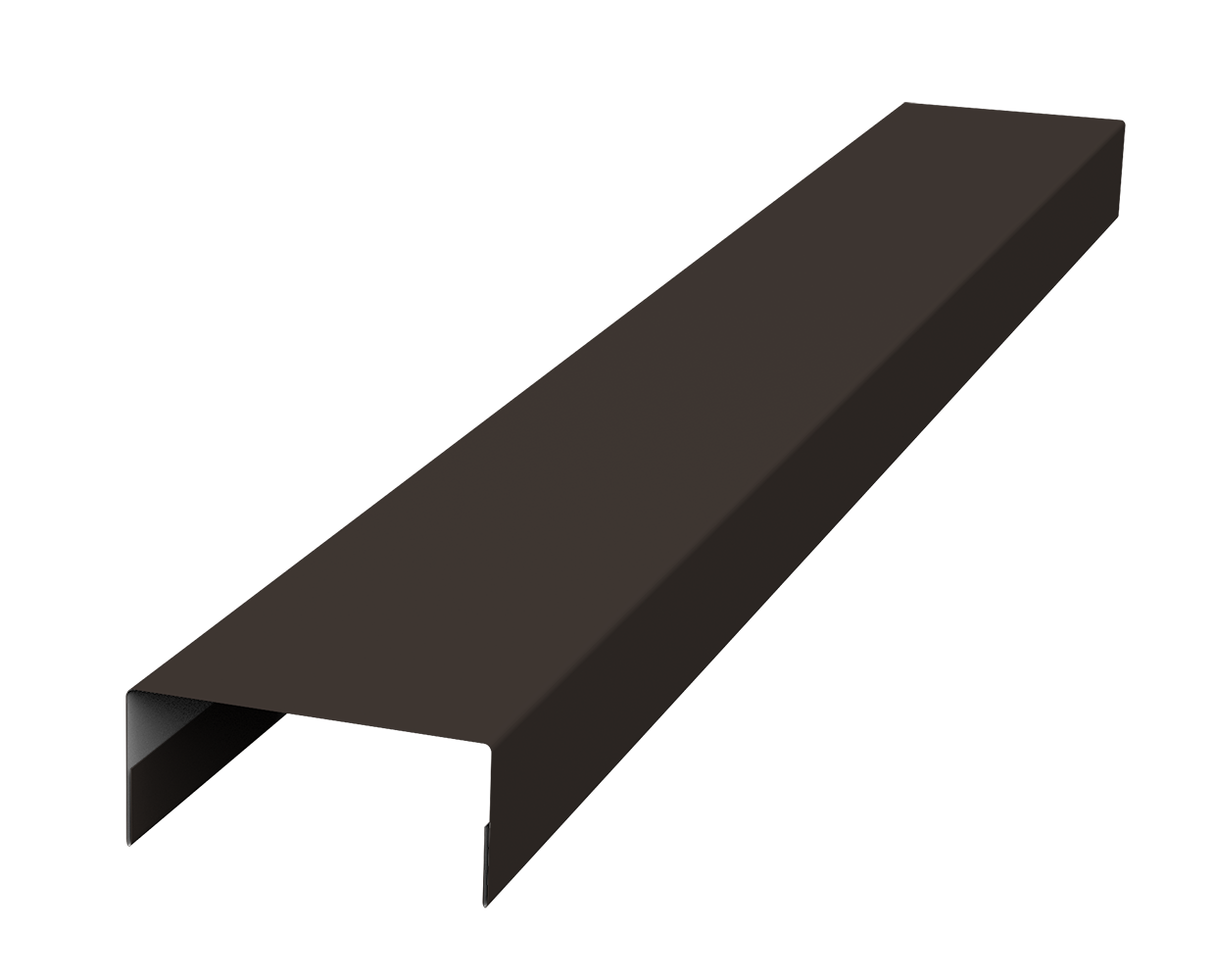 Ламель лицевая 125 забора жалюзи Texas стартовая/финишная для калиток и ворот 0.45 Drap с пленкой RR 32 темно-коричневый