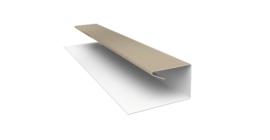 Планка П-образная завершающая сложная (КД) 0,5 Satin с пленкой RAL 1015 светлая слоновая кость (3м)