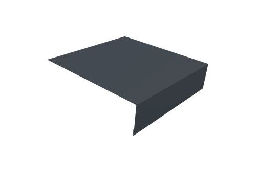 Планка околооконная простая 200х50 0,45 Drap TX RAL 7024 мокрый асфальт (3м)