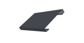 Ламель лицевая 150 забора жалюзи Texas стартовая/финишная для калиток и ворот 0.45 Drap с пленкой RAL 7024 мокрый асфальт