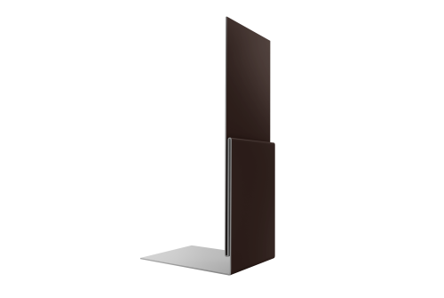 Планка приемная оконная 0,45 PE с пленкой RAL 8017 шоколад (3м)