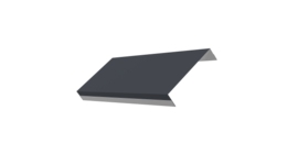 Ламель обратная 125 забора жалюзи Texas стартовая/финишная для калиток и ворот 0,5 Atlas X с пленкой RAL 7024 мокрый асфальт