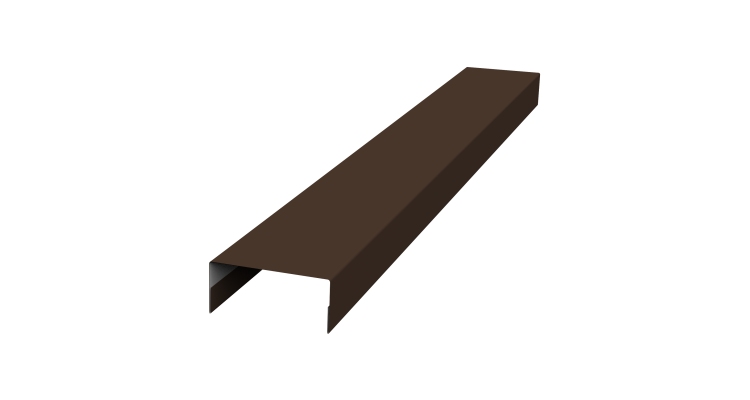 Крышка 30х15 жалюзи Texas 0,45 Drap RAL 8017 шоколад (2,5м)